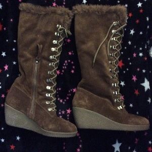Suede Knee Boots